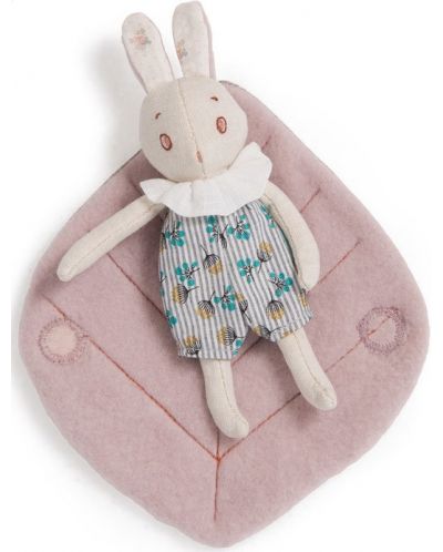 Мека играчка Moulin Roty - Зайче Mousse, 16 cm