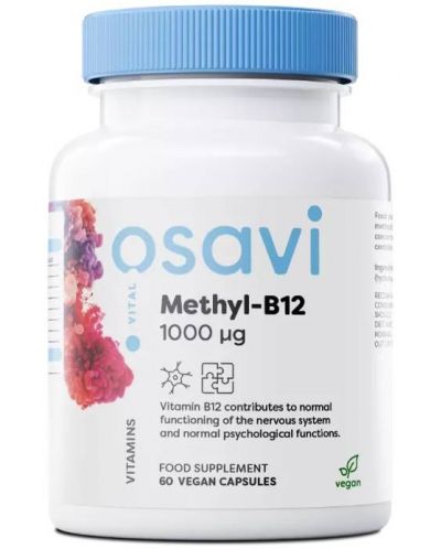 Methyl-B12, 1000 mcg, 60 капсули, Osavi - 1