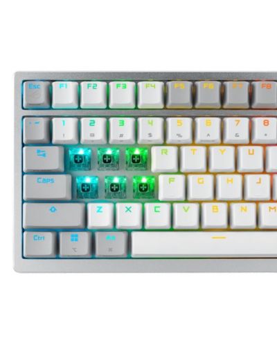 Механична клавиатура ASUS - ROG AZOTH, безжична, NX Snow, RGB, бяла - 9