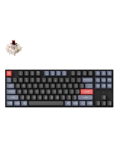 Механична клавиатура Keychron - K8 Pro HS TKL, Brown, RGB, черна - 2