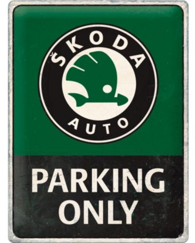 Метална табелка Nostalgic Art - Skoda Parking Only - 1