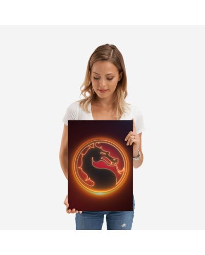 Метален постер Displate Games: Mortal Kombat - Dragon Logo - 2