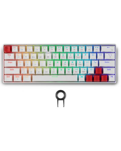 Механична клавиатура Spartan Gear - Pegasus 2, безжична, Red, RGB, бяла - 2