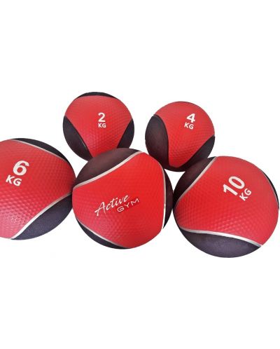 Медицинска топка Active Gym - 4 kg, червена/черна - 1