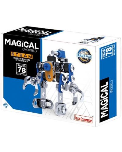 Метален конструктор  Raya Toys - Magical Model ,Робот, 78 части - 2