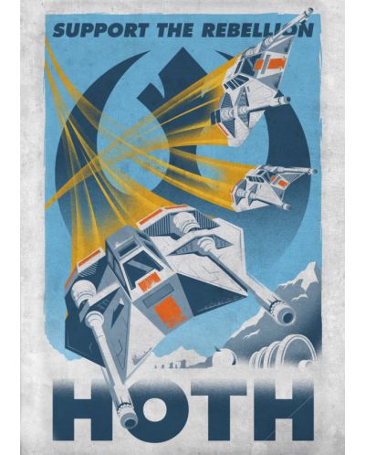 Метален постер Displate - Star Wars: Support the Rebellion - 1