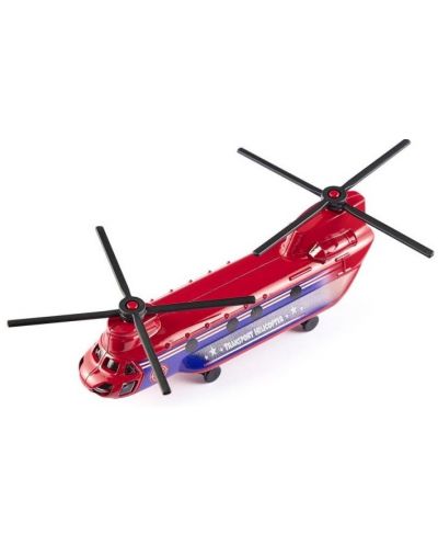 Метална играчка Siku - Транспортен хеликоптер, червен - 2