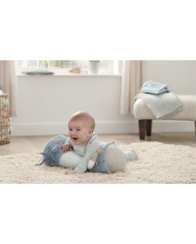 Мека играчка Mamas & Papas - Tummy Time Roll, Welcome to the world, Blue - 3