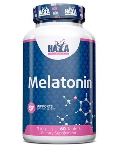 Melatonin, 1 mg, 60 таблетки, Haya Labs - 1