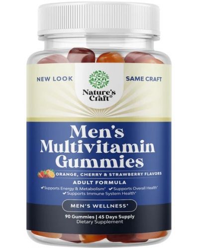 Men's Multivitamin Gummies, 90 желирани таблетки, Nature's Craft - 1