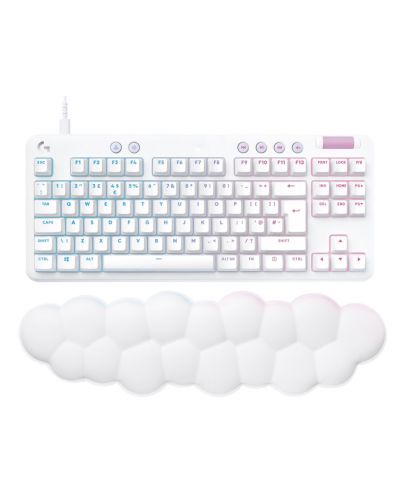 Механична клавиатура Logitech - G713, Tactile RGB, US, Off White - 1