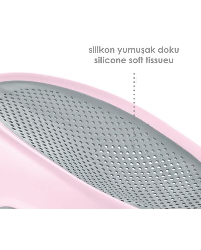 Мека силиконова подложка за къпане BabyJem - Розова - 2