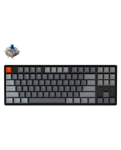Механична клавиатура Keychron - K8, TKL Aluminum, Clicky, RGB, черна - 2