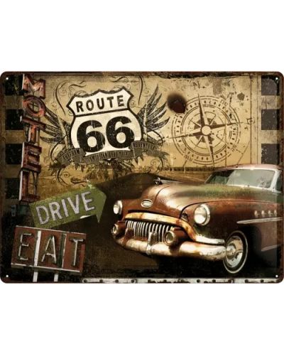 Метална табелка Nostalgic Art Route 66 - Пътуване - 1