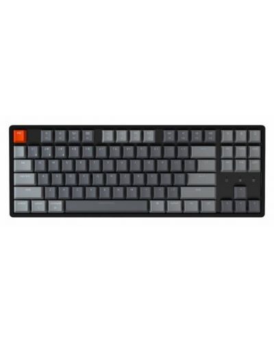 Механична клавиатура Keychron - K8, TKL Aluminum, Clicky, RGB, черна - 1
