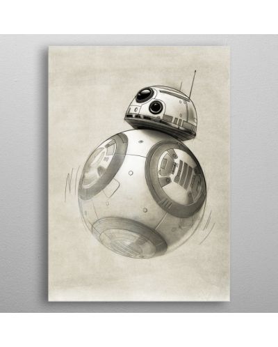 Метален постер Displate - Star Wars: BB-8 - 3