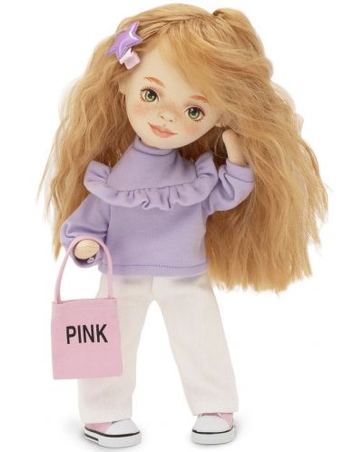 Мека кукла Orange Toys Sweet Sisters - Съни с лилав пуловер, 32 cm - 1