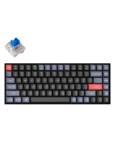 Механична клавиатура Keychron - K2 Pro, H-S, Blue, White LED, черна - 1