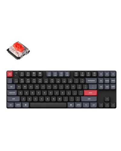 Механична клавиатура Keychron - K1 Pro QMK/VIA, TKL, Red, RGB, черна - 1