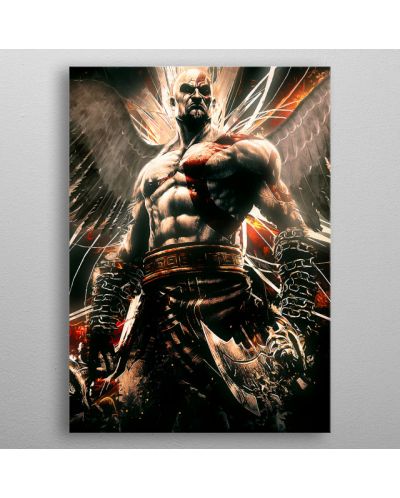 Метален постер Displate - God of War - Kratos - 3