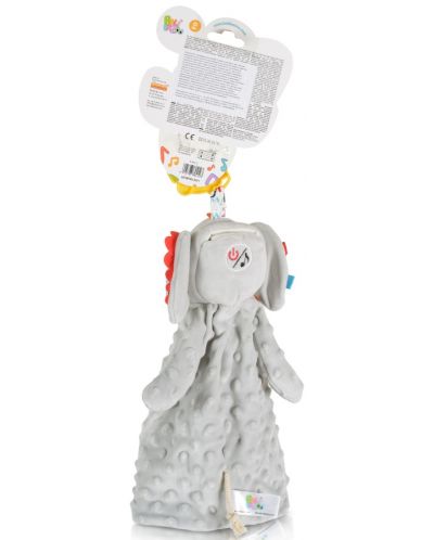 Мека играчка кърпичка със звуци Bali Bazoo - Elephant  - 2