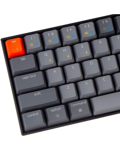 Механична клавиатура Keychron - K12 H-S, White LED, Gateron Blue, сива - 4