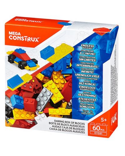 Конструктор Mega Construx Building Bricks - Daring Box, 60 части - 1