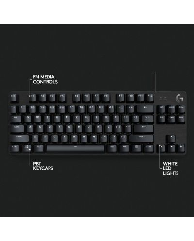 Механична клавиатура Logitech - G413 TKL SE, tactile, LED, черна - 9