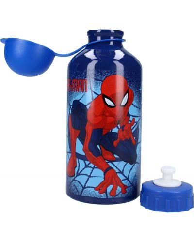 Алуминиева бутилка Vadobag Let's Eat - Spider-Man, 500 ml - 2