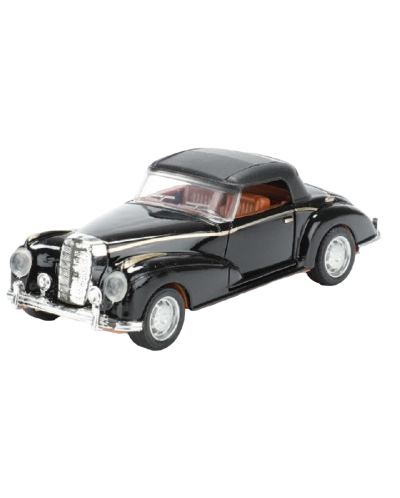 Метален автомобил Toi Toys - Classic, кабриолет с покрив, 1:35, черен - 1