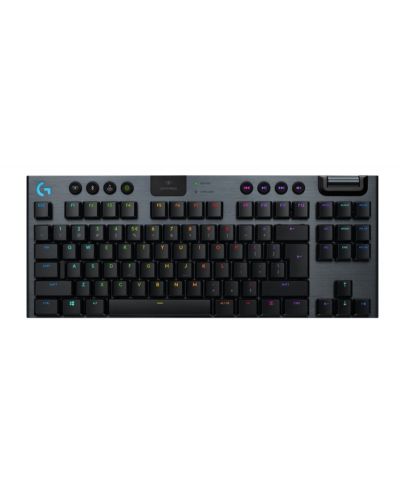 Механична клавиатура Logitech - G915 TKL, Linear, RGB, черна - 1