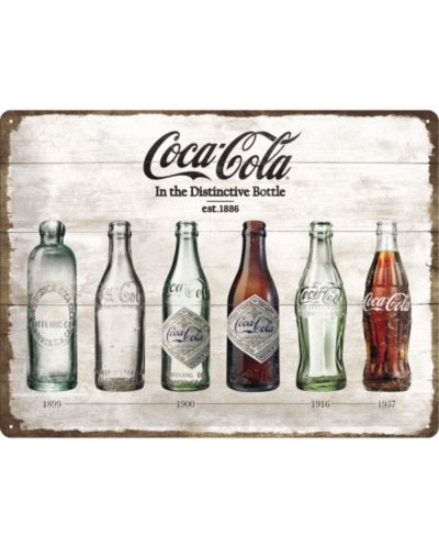 Метална табелка Nostalgic Art Coca-Cola - Бутилки - 1