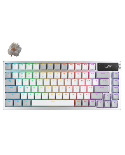 Механична клавиатура ASUS - ROG AZOTH, безжична, NX Snow, RGB, бяла - 2