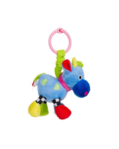 Мека дрънкаща играчка Canpol - Crazy Animals, синя кравичка - 2