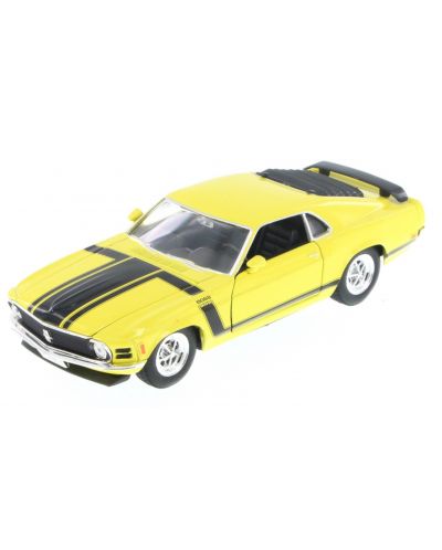 Метална кола Welly - Ford Mustang Boss, 1:24, жълта - 1
