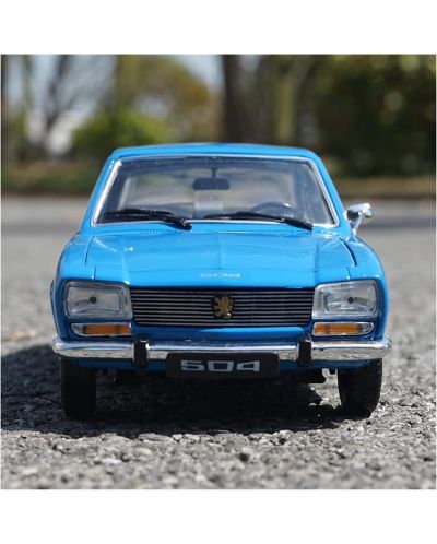Метална кола Welly - 1975 Peugeot 504, синя, 1:24 - 2