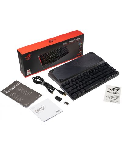 Механична клавиатура ASUS - ROG Falchion, безжична, MX Red, RGB, черна - 8