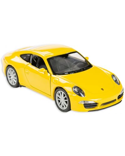 Метална количка Toi Toys Welly - Porsche Carrera, жълта - 1