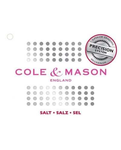 Мелничка за сол Cole & Mason - “Crystal“, 12.5 cm - 2