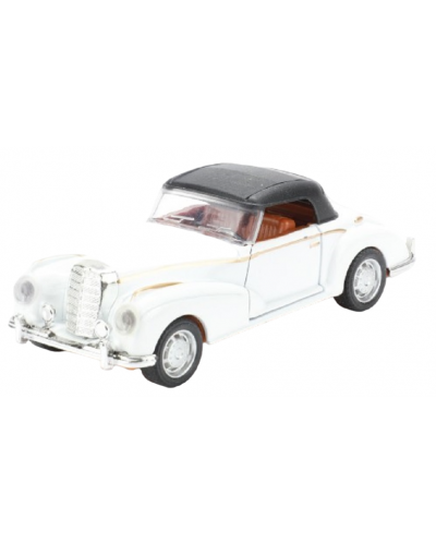 Метален автомобил Toi Toys - Classic, кабриолет с покрив, 1:35, бял - 1