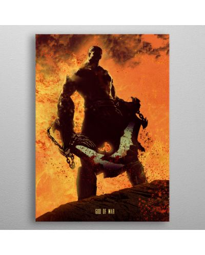 Метален постер Displate - God of War - 3