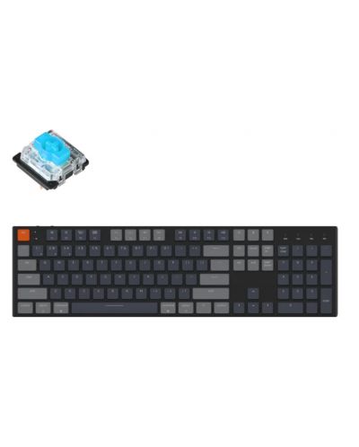 Механична клавиатура Keychron - K5 Full-Size, Gateron Blue, RGB, черна - 1