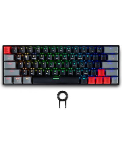 Механична клавиатура Spartan Gear - Pegasus 2, безжична, Red, RGB, черна/сива - 2