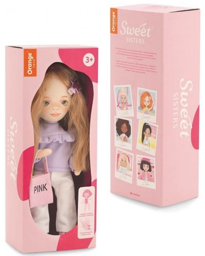Мека кукла Orange Toys Sweet Sisters - Съни с лилав пуловер, 32 cm - 8