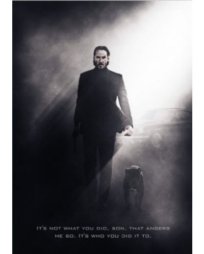 Метален постер Displate Movies: John Wick - John with the dog - 1