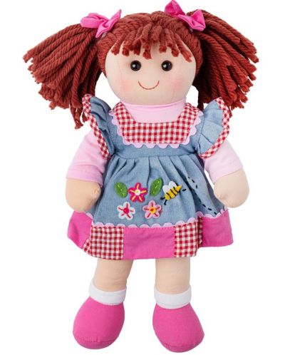 Мека кукла Bigjigs - Мелъди, с рокличка, 34 cm - 1