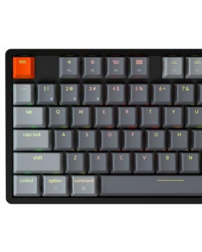 Механична клавиатура Keychron - K8, TKL Aluminum, Clicky, RGB, черна - 6
