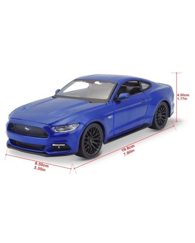 Метална кола Maisto Special Edition - New Ford Mustang, синя, 1:24 - 8