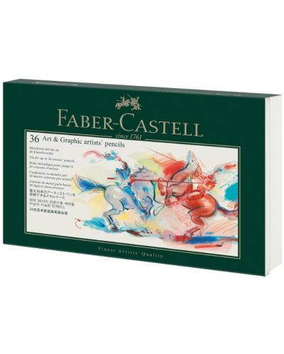 Метална кутия Faber-Castell - Art & Graphic, за 36 молива - 4