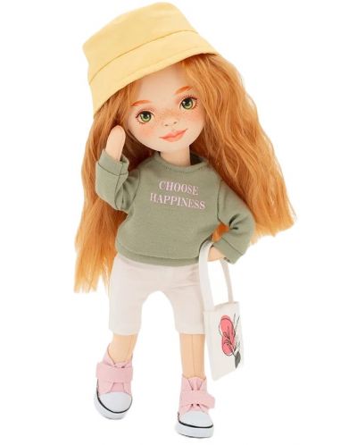 Мека кукла Orange Toys Sweet Sisters - Съни със зелен пуловер, 32 cm - 1
